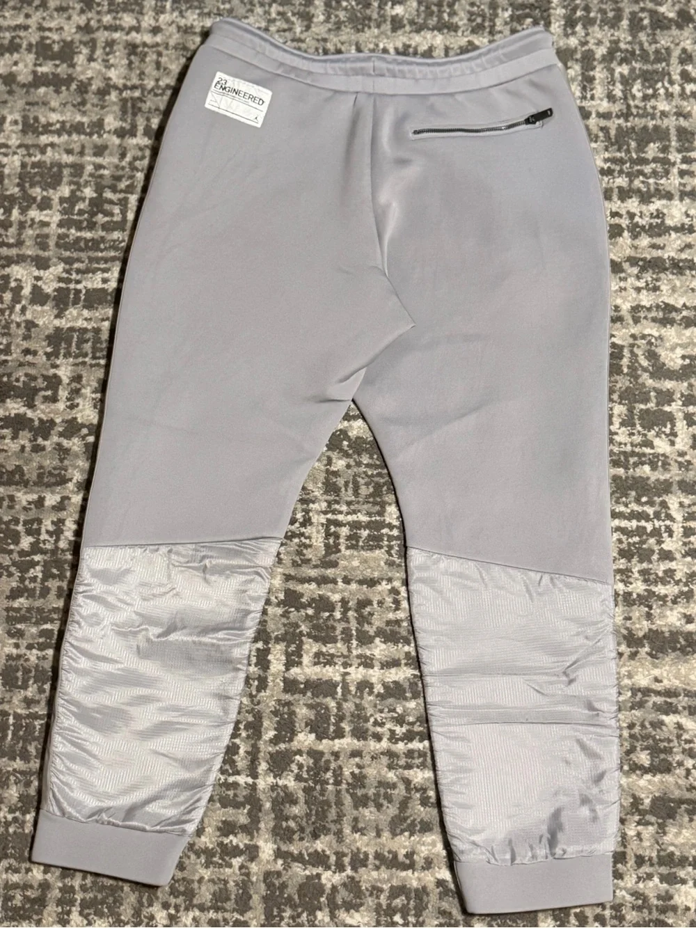 Jordan 23 Engineered - Men’s Grey Stretch-Knit Fleece Sweatpants, Size - L